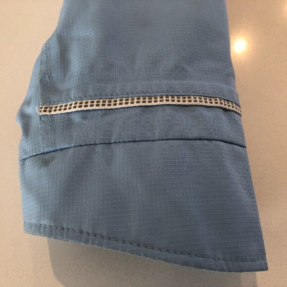 Asics Semi-Fitted Activewear Running/Hiking/Biking Zip Jacket Baby Blue Sz M - Picture 7 of 14